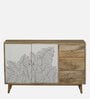 Natale Mango Wood 2 Door Sideboard In Natural Finish With Drawers Inspired