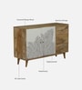Natale Mango Wood 2 Door Sideboard In Natural Finish With Drawers Inspired