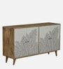 Natale Mango Wood 4 Door Sideboard In Natural Finish Inspired