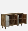 Natale Mango Wood 4 Door Sideboard In Natural Finish Inspired