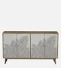 Natale Mango Wood 4 Door Sideboard In Natural Finish Inspired