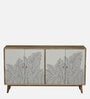 Natale Mango Wood 4 Door Sideboard In Natural Finish Inspired