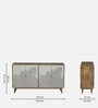 Natale Mango Wood 4 Door Sideboard In Natural Finish Inspired