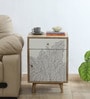 Natale Mango Wood Bedside Table In Natural Finish Inspired