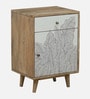 Natale Mango Wood Bedside Table In Natural Finish Inspired