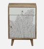 Natale Mango Wood Bedside Table In Natural Finish Inspired