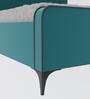 Natalia Upholstered King Size Bed In Teal Green Colour
