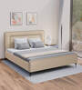 Natalia Upholstered Queen Size Bed In Beige Colour
