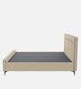 Natalia Upholstered Queen Size Bed In Beige Colour