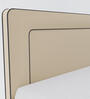 Natalia Upholstered Queen Size Bed In Beige Colour