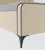 Natalia Upholstered Queen Size Bed In Beige Colour