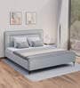 Natalia Upholstered Queen Size Bed In Steel Grey Colour