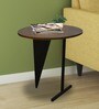 Nate Round Coffee Table In Brown & Black Colour