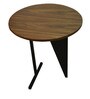 Nate Round Coffee Table In Brown & Black Colour