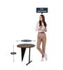 Nate Round Coffee Table In Brown & Black Colour