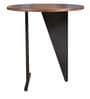 Nate Round Coffee Table In Brown & Black Colour