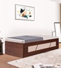 Native Single Bed in Brown Finish with Box Storage