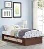 Native Single Bed in Brown Finish with Box Storage