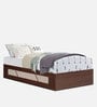 Native Single Bed in Brown Finish with Box Storage