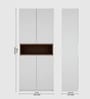 Natron 4 Door Shoe Cabinet In Grey and Beige Teak Finish