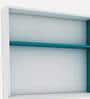 Natsu Hutch Desk in Frosty White And Ocean Green Finish