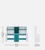 Natsu Hutch Desk in Frosty White And Ocean Green Finish