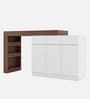 Natura Study Table In Planked Walnut And White Finish Natura Study Table In Planked Walnut And White Finish