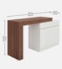 Natura Study Table In Planked Walnut And White Finish Natura Study Table In Planked Walnut And White Finish