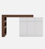 Natura Study Table In Planked Walnut And White Finish Natura Study Table In Planked Walnut And White Finish