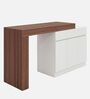 Natura Study Table In Planked Walnut And White Finish Natura Study Table In Planked Walnut And White Finish