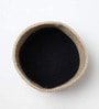 Set Of 3 Black & Beige Jute Handwoven Multipurpose Planter & Storage Basket