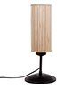 Natural  Bamboo  Shade Traditional Table Lamp With Black  Base