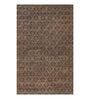 Natural and White Omsk Geometric Jute 5ft x 8ft Hand Woven Carpet