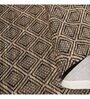 Natural and White Omsk Geometric Jute 5ft x 8ft Hand Woven Carpet