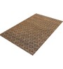 Natural and White Omsk Geometric Jute 5ft x 8ft Hand Woven Carpet