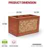 Natural Bamboo & Acacia Wood 3-Part Spoon & Cutlery Holder