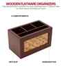 Natural Bamboo & Wood Cutlery Cum Napkin Holder