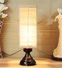 Natural Bamboo Shade Table Lamp with Metal Base