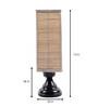 Natural Bamboo Shade Table Lamp with Metal Base