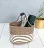 Natural Beige Polypropelyene Braided Monaco Storage Basket