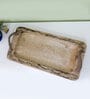 Natural Brown  Handpainted  Wood  Serving Tray