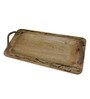 Natural Brown  Handpainted  Wood  Serving Tray