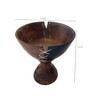 Natural Brown 1000 ml Handpainted  Wood  Fruit Serving Basket