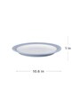 Natural Denim  Blue Stoneware  1 Pc Dinner Plate