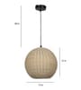 Natural Dome Hanging Lights With Iron & Cloth Plug Type E-14