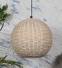 Natural Dome Hanging Lights With Iron & Cloth Plug Type E-14