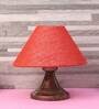 Natural Fiber Shade Table Lamp With Copper Base