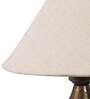 Natural Fiber Shade Table Lamp With Copper Base