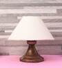 Natural Fiber Shade Table Lamp With Copper Base