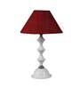 Natural Fiber Shade Table Lamp With White Base